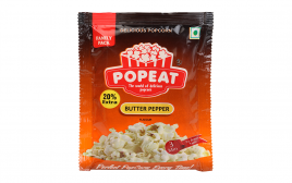 PopEat Delicious Popcorn Butter Pepper Flavour  Pack  90 grams